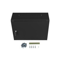 LANBERG 19'' RACKOVÁ SKRIŇA PRO MONTÁŽ NA STENU 4U+3U/540X200 NÍZKOPROFILOVÁ ČIERNA (ZMONTOVANÁ)