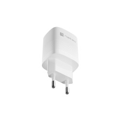 Univerzálna USB nabíjačka Natec RIBERA GaN 30W, 1X USB-A, 1X USB-C, Biela