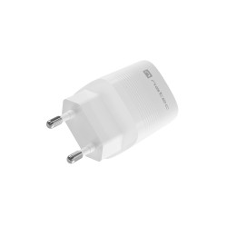 Univerzálna USB nabíjačka Natec RIBERA GaN 30W, 1X USB-A, 1X USB-C, Biela