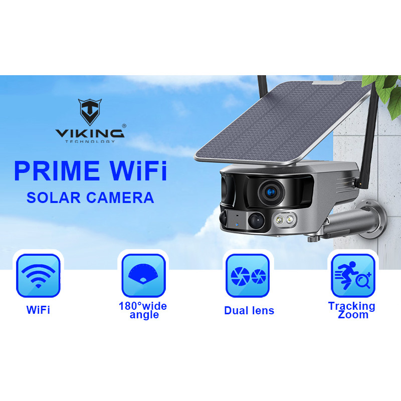 Solárna kamera Viking PRIME-WiFi/18000mAh/farebné nočné videnie/IP66/aplikácia/Android/iOS
