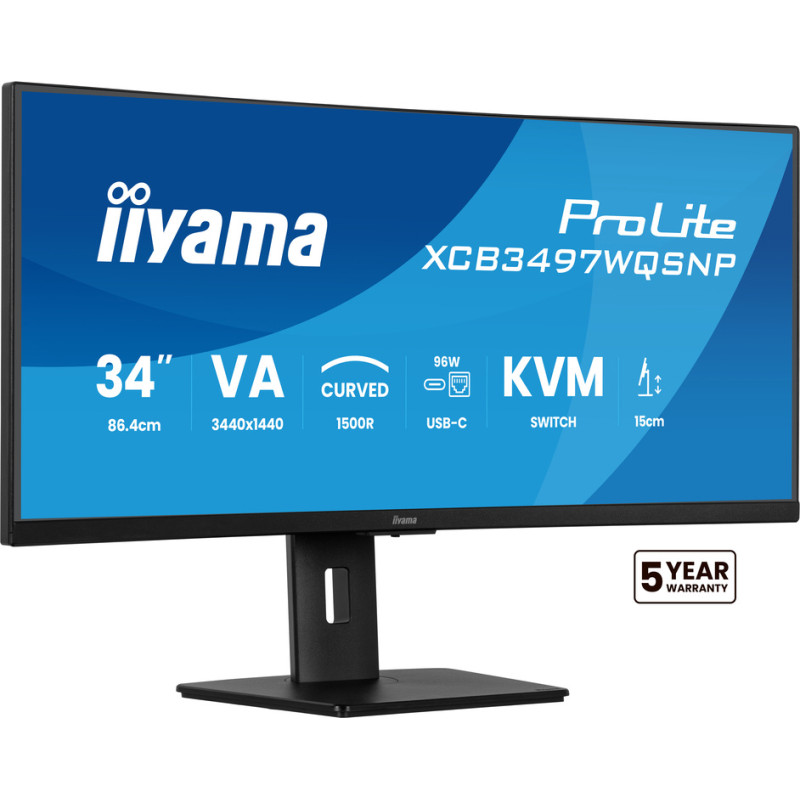 iiyama ProLite/XCB3497WQSNP-B1/34''/VA/wQHD/120Hz/0,4ms/Black/3R