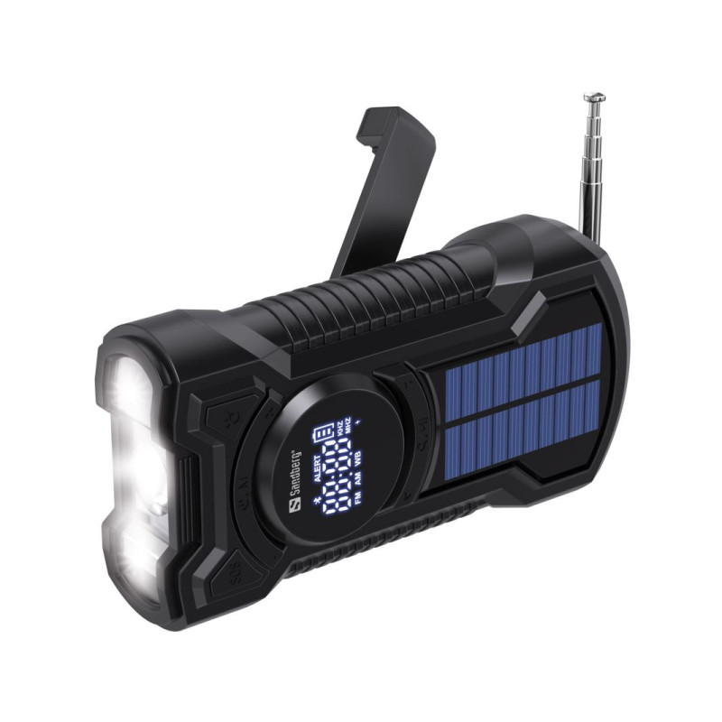 NONAME - Sandberg Surviovor All-in-1 5000 mAh, FM/AM rádio s ďalšími funkciami, čierna