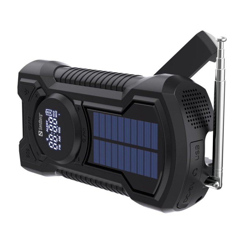 NONAME - Sandberg Surviovor All-in-1 5000 mAh, FM/AM rádio s ďalšími funkciami, čierna