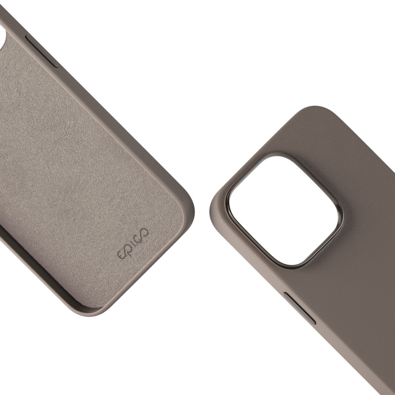 Epico Mag+ kožený kryt iPhone 15 Pro Max - piesková