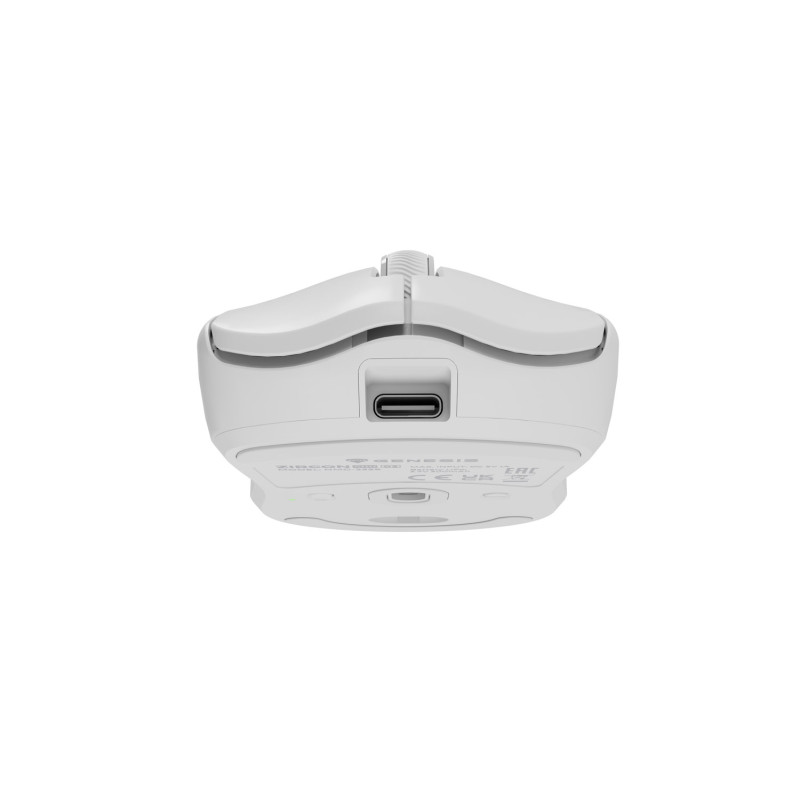 Genesis herná myš ZIRCON 500 G2/Herná/Optická/10 000 DPI/USB+BT/Biela