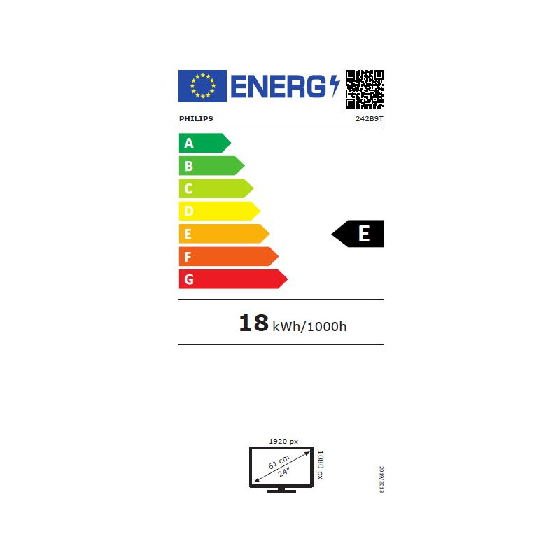 24'' LED Philips 242B9T - FHD, IPS, HDMI, USB, touch
