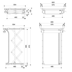 VOGELS - Vogel's PPL 2100, výťah na projektor do 35 kg, zdvih 81,5 cm