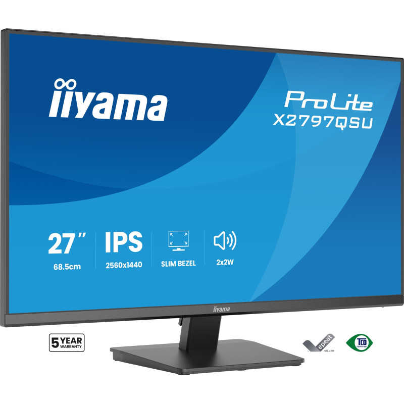 iiyama ProLite/X2797QSU-B1/27''/IPS/QHD/75Hz/1ms/Čierna/5R