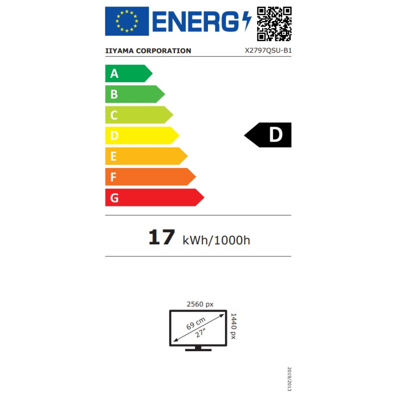 iiyama ProLite/X2797QSU-B1/27''/IPS/QHD/75Hz/1ms/Čierna/5R