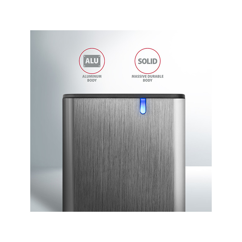AXAGON EEM2-SG2, USB-C 3.2 Gen 2 - M.2 NVMe & SATA SSD kovový RAW box, bezšróbkový, striebra