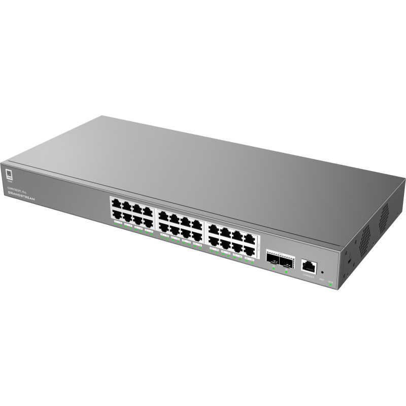 Grandstream GWN7803PL Pre L2++ Managed switch, 24x 1Gb RJ45, PoE+, SFP+, DHCP, CLI, VLAN