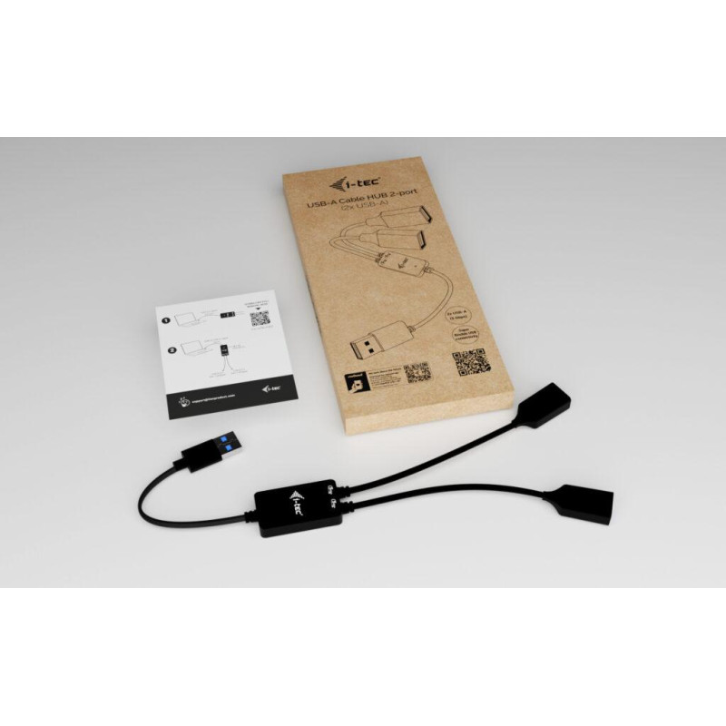 i-tec USB-A Cable HUB 2 port (2x USB-A)