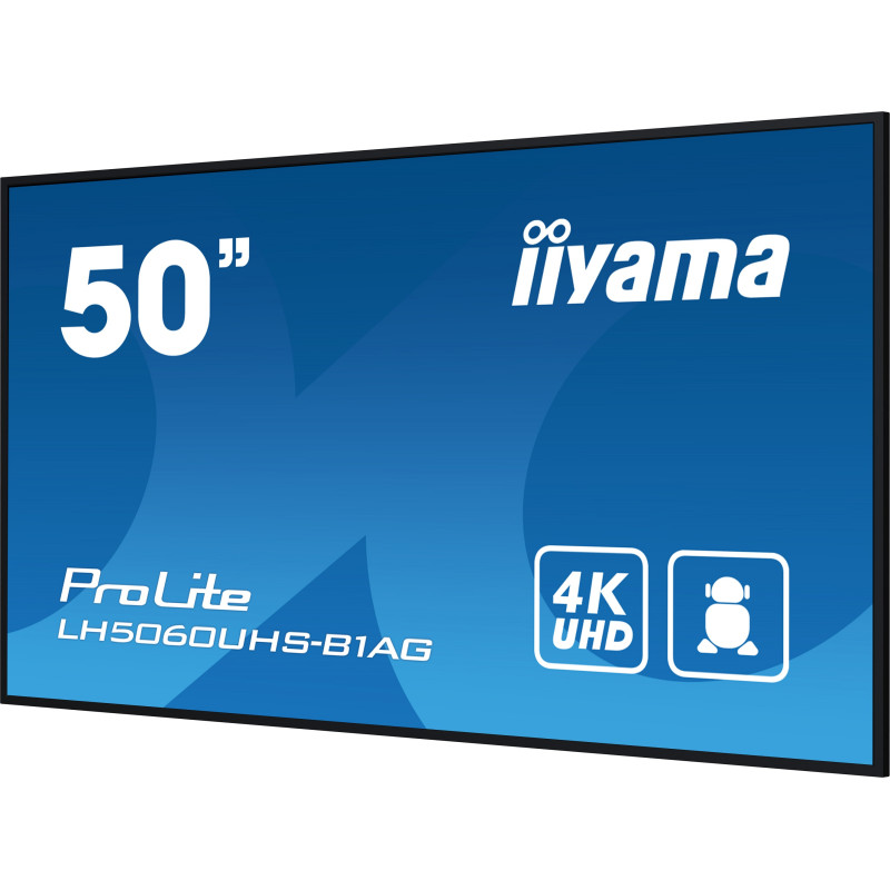 50'' iiyama LH5060UHS-B1AG: IPS, 4K UHD, 24/7, Android