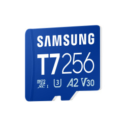Samsung T7/Micro SDXC/256GB/UHS-I U3 / Class 10/Modrá