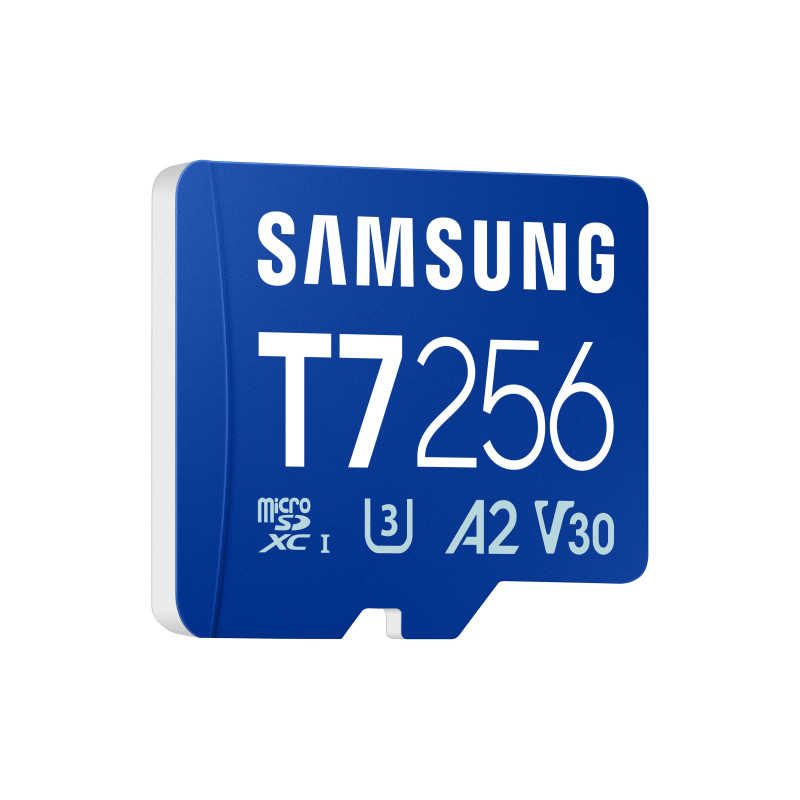 Samsung T7/Micro SDXC/256GB/UHS-I U3 / Class 10/Modrá
