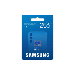Samsung T7/Micro SDXC/256GB/UHS-I U3 / Class 10/Modrá