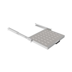 LANBERG POSUVNÁ POLICA PRO 19'' RACKOVÉ SKRINE 350MM ŠEDÁ (1U/445X350MM, NOSNOSŤ DO 35KG, 4PO