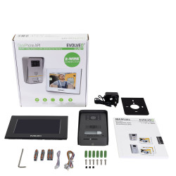 EVOLVEO DoorPhone AP1-2 drôtový videotelefón s aplikáciou, čierny