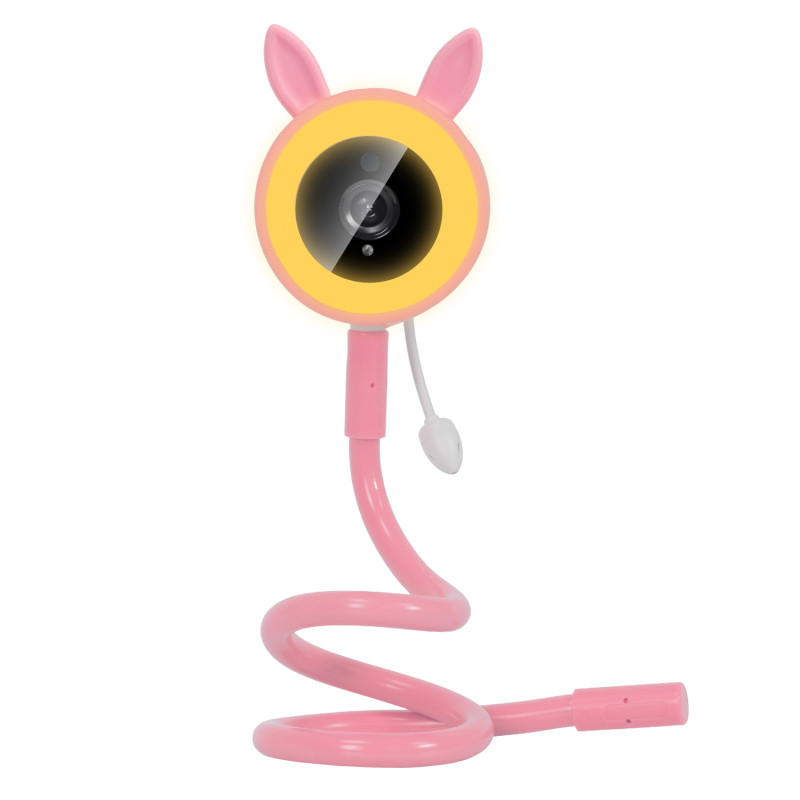 EVOLVEO Baby Monitor N35, detská pestúnka s kamerou, VOX, teplomer, nočné videnie, RGB svetlo, Ružová