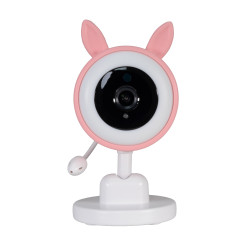 EVOLVEO Baby Monitor N35, detská pestúnka s kamerou, VOX, teplomer, nočné videnie, RGB svetlo, Ružová