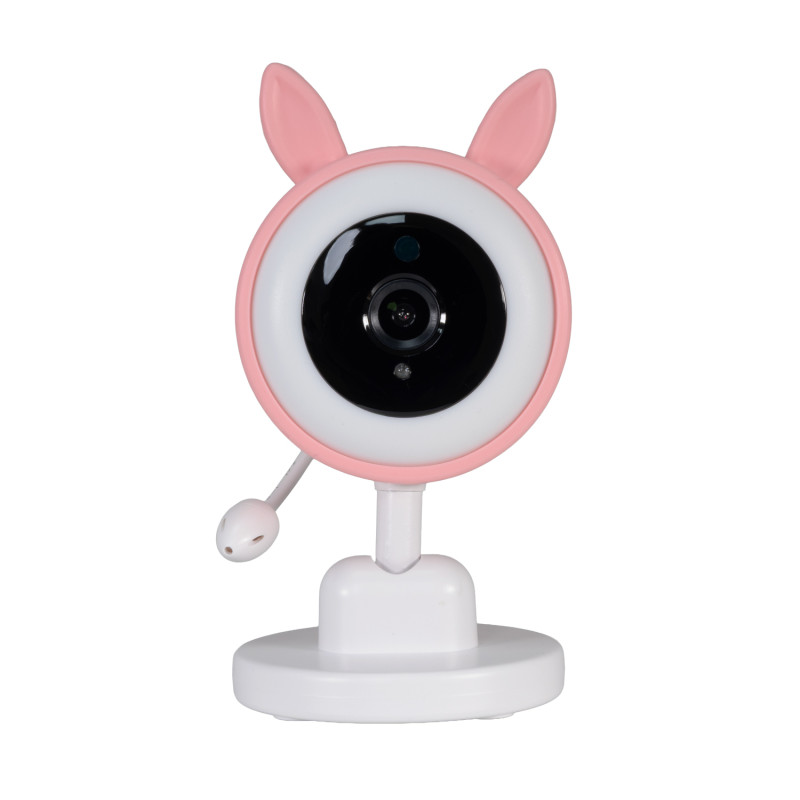 EVOLVEO Baby Monitor N35, detská pestúnka s kamerou, VOX, teplomer, nočné videnie, RGB svetlo, Ružová