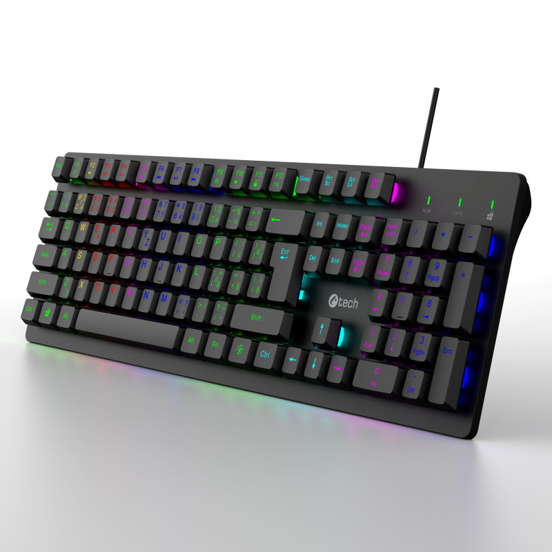 Herná klávesnica C-TECH Riven (GKB-16), RGB, USB
