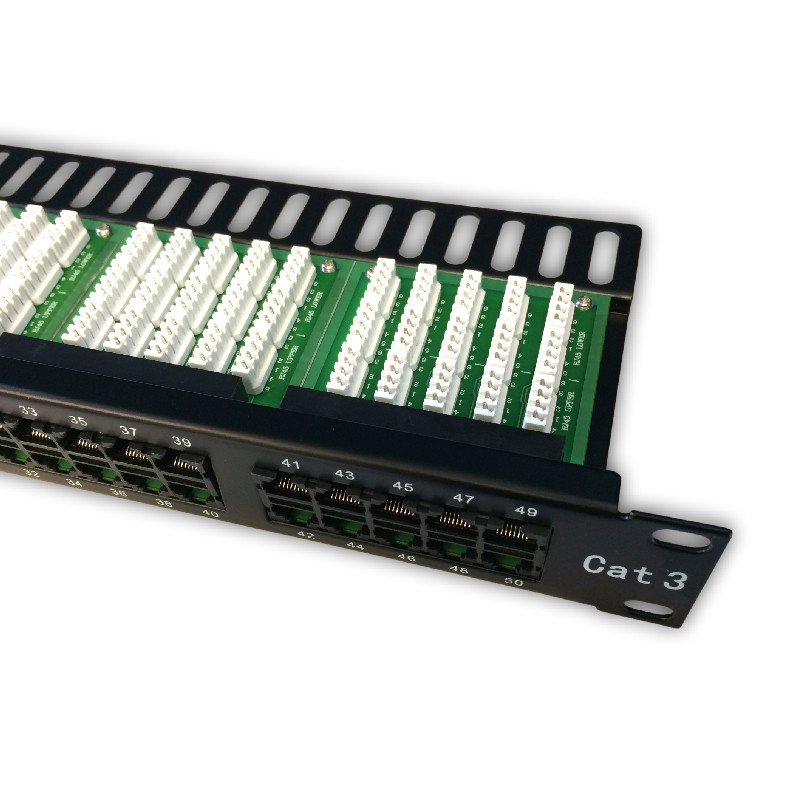 DATACOM Patch panel ISDN 50p.1U Integrovaný BLACK, 19''