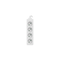 NATEC - Predlžovací kábel Lanberg PS0, 4 zásuvky, 1,5 m, biela