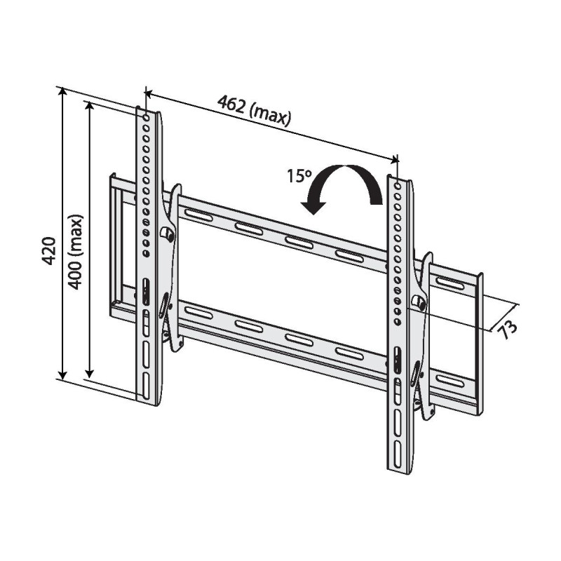 TB TOUCH - TB TV wall mount TB-451 až 65'', 40kg max VESA 400x400