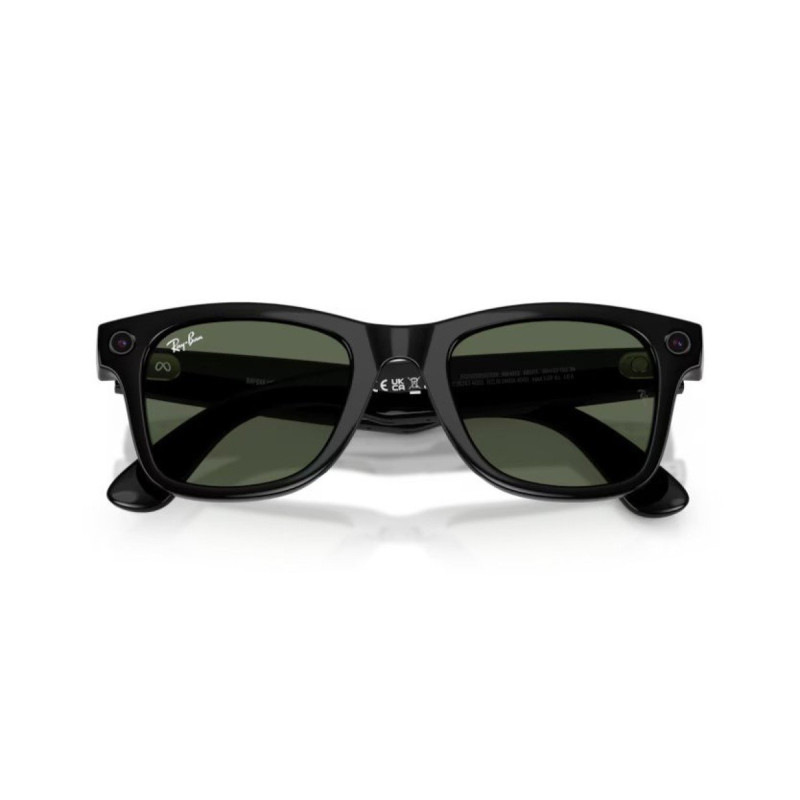 GOOGLE - Meta Ray-Ban Gen2 Wayfarer, Black, G15 Green (Large)