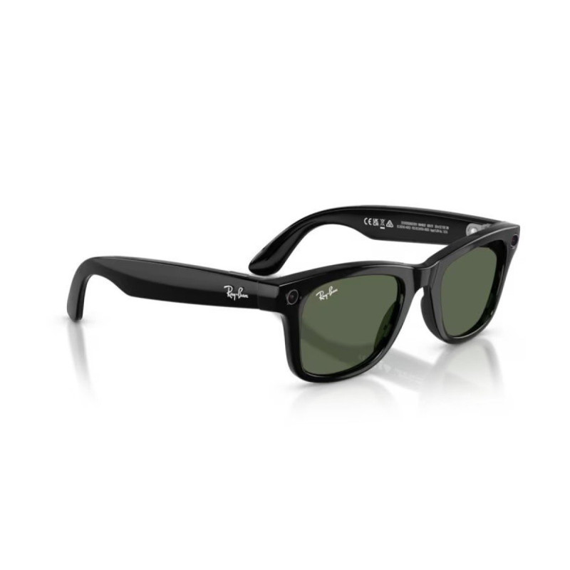 GOOGLE - Meta Ray-Ban Gen2 Wayfarer, Black, G15 Green (Large)
