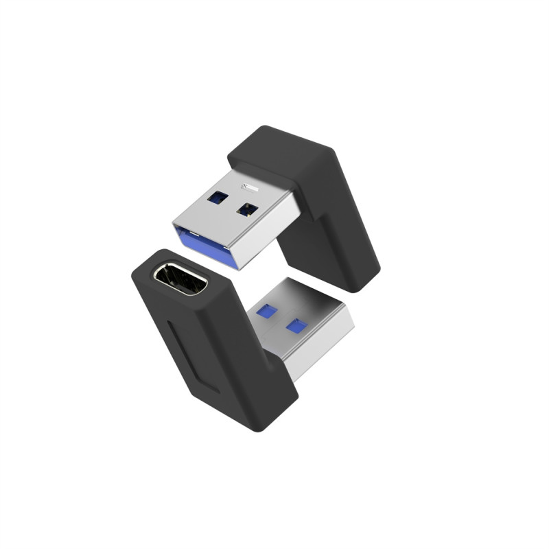 PremiumCord redukcia USB-C - USB 3.0 Male, zahnutá2