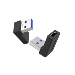 PremiumCord redukcia USB-C - USB 3.0 Male, zahnutá2