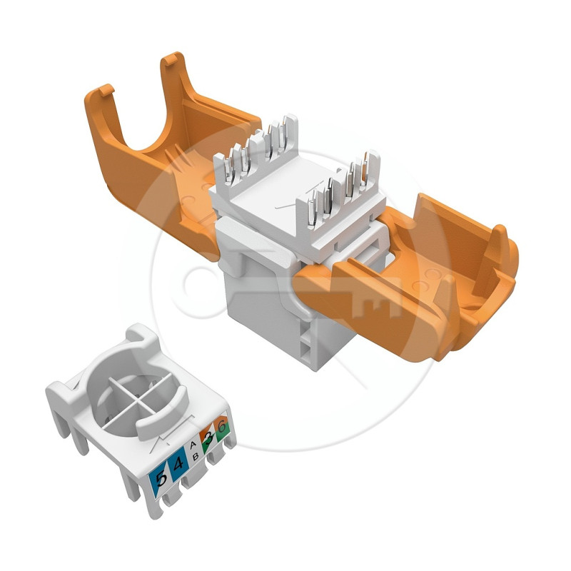 Samorezný keystone Solarix CAT6 UTP SXKJ-6-UTP-WH-SA Component Level a 4PPoE certifikácia