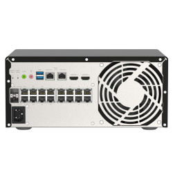 QNAP riadený switch QGD-3014-16PT-8G (16x GbE PoE+, 4core CPU, 4x SATA, 8GB RAM, 2x HDMI, 3x USB)