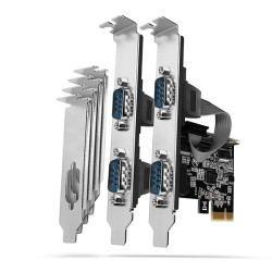 AXAGON PCEA-S4N, PCIe radič - 4x sériový port (RS232) 250 kbps, vr. LP