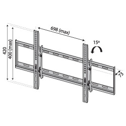 TB TOUCH - TB TV wall mount TB-751 až 80'', 35kg max VESA 600x400
