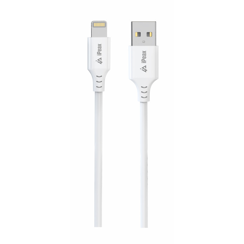 ER - TPU KÁBEL USB-A / LIGHTNING 1M, USB 2.0 BIELÝ