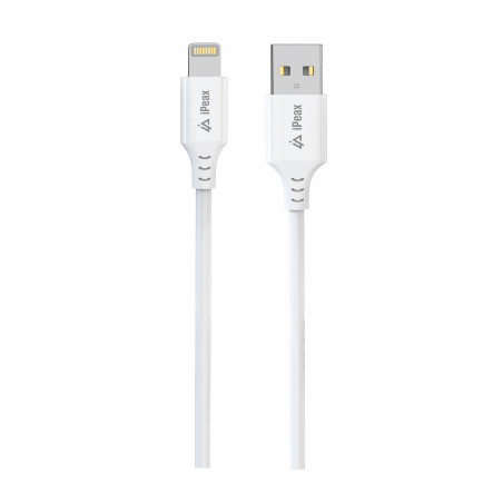 ER - TPU KÁBEL USB-A / LIGHTNING 1M, USB 2.0 BIELÝ
