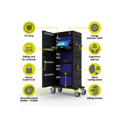NONAME - PORT CONNECT CHARGING CABINET 40 Tablets + 1 NB, čierny