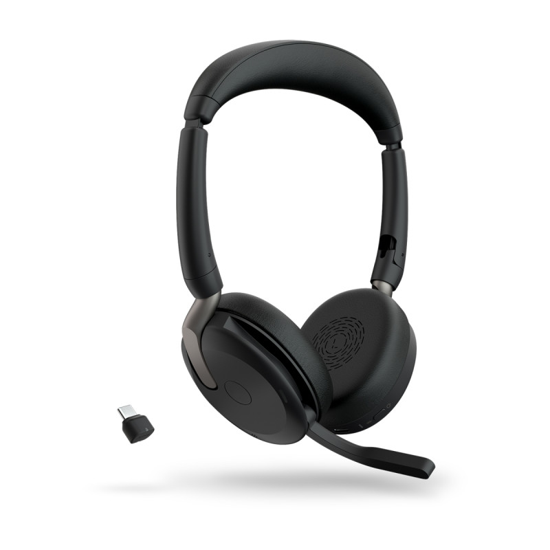 Jabra Evolve2 65 Flex/Stereo/ANC/USB-C/BT-USB/Bezdrôt/Čierna