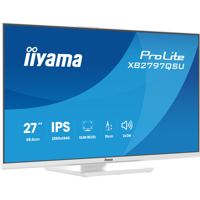 iiyama ProLite/XB2797QSU-W1/27''/IPS/QHD/75Hz/1ms/Biela/5R