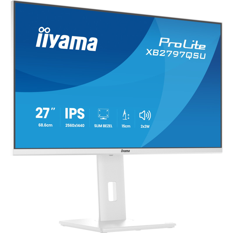 iiyama ProLite/XB2797QSU-W1/27''/IPS/QHD/75Hz/1ms/Biela/5R