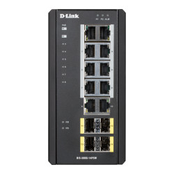 D-Link DIS-300G-14PSW Industrial Gigabit Manažérsky PoE Switch with SFP slots