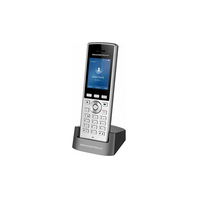 Grandstream WP822 SIP WiFi telefón, 2,4'' bar. displ., 2SIP úč., BT, 3,5 mm jack, Micro USB, Handover