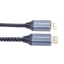 PremiumCord DisplayPort 1.4 prípojný kábel, kovové a pozlátené konektory, 2m