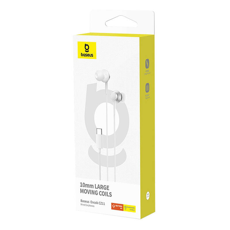 NONAME - Baseus Encok CZ11/USB-C/Drôt/Biela