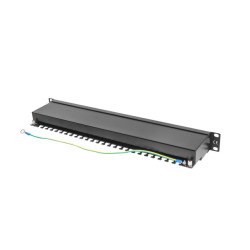 LANBERG PATCH PANEL 24 PORTOV 1U 19'' CAT.5E FTP TIENE ČIERNY