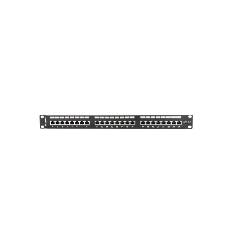 LANBERG PATCH PANEL 24 PORTOV 1U 19'' CAT.5E FTP TIENE ČIERNY