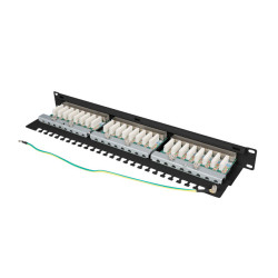 LANBERG PATCH PANEL 24 PORTOV 1U 19'' CAT.5E FTP TIENE ČIERNY